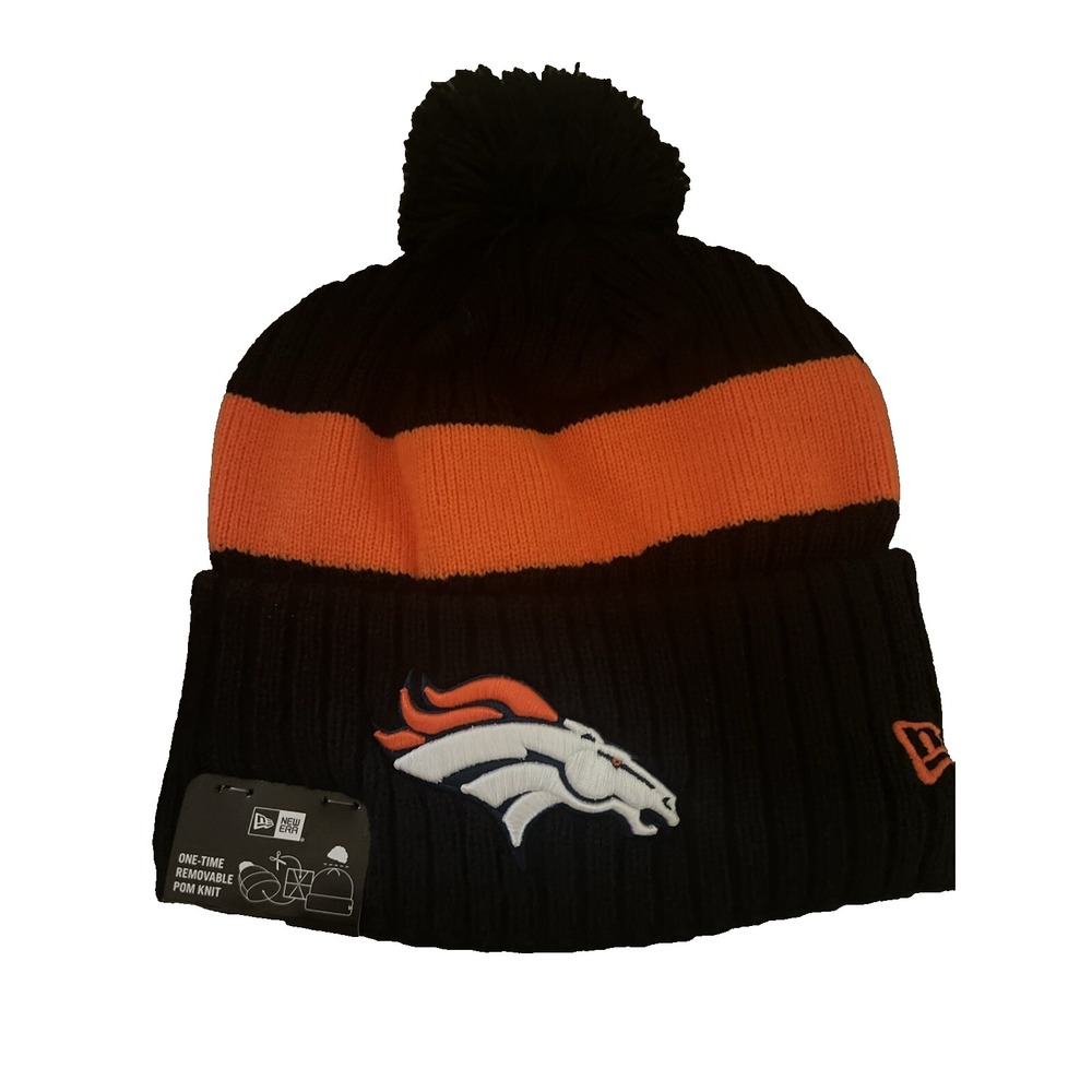 Denver Broncos Knit Winter Fleece Lined Beanie New Era Field Sideline NWT